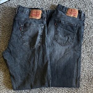 Levi's Men's Dark Gray Straight Jeans